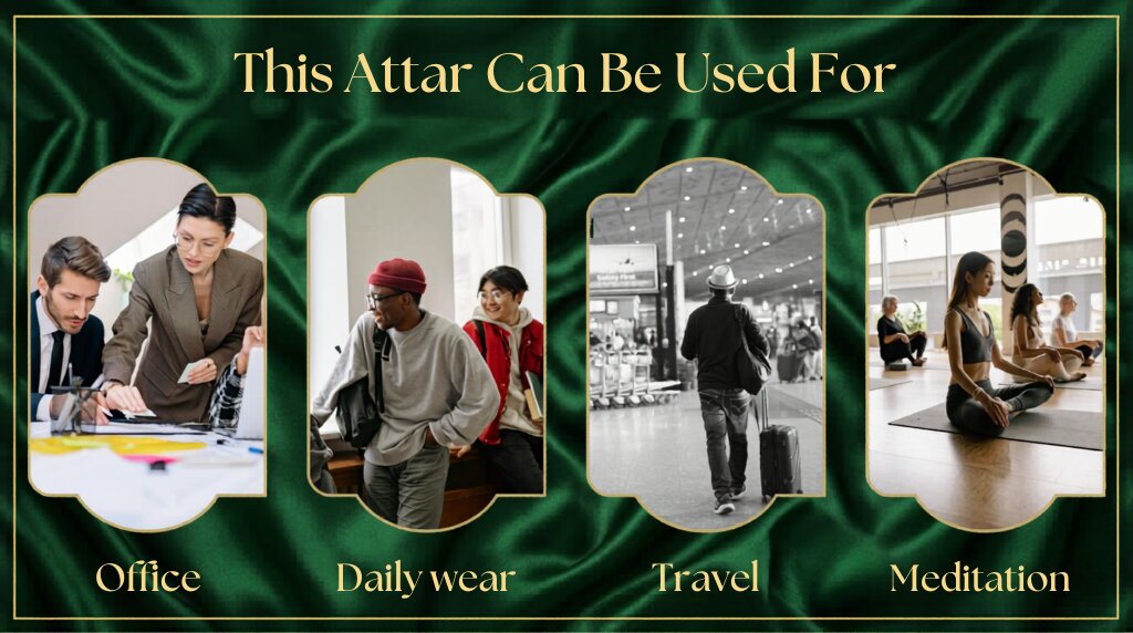 Sehen Attar uses – suitable for office, daily wear, travel and meditation with calming long lasting fragrance