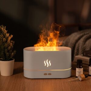 luxury aroma diffuser with flame effect essential oil diffuser for bedroom home decor relaxing humidifier diffuser