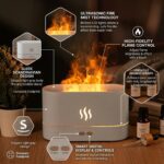ultrasonic fire mist aroma diffuser flame effect essential oil diffuser humidifier with led light aromatherapy diffuser for home