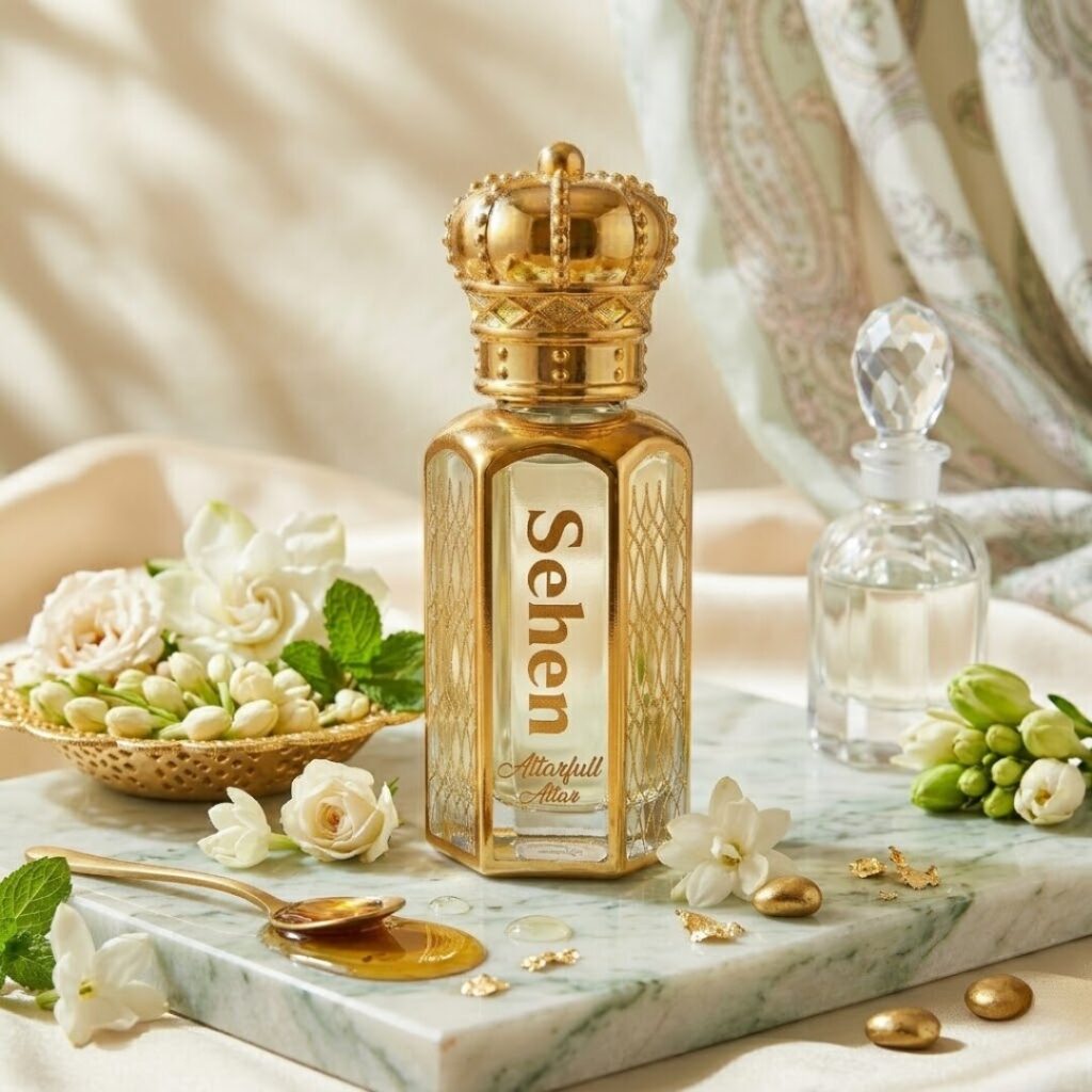 Sehen Attarfull Attar luxury floral fragrance oil jasmine rose soft scent perfume India