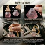 how to use car perfume diffuser hanging car air freshener setup steps long lasting car fragrance bottle