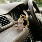 luxury car perfume diffuser hanging wooden cap air freshener long lasting fragrance for car interior
