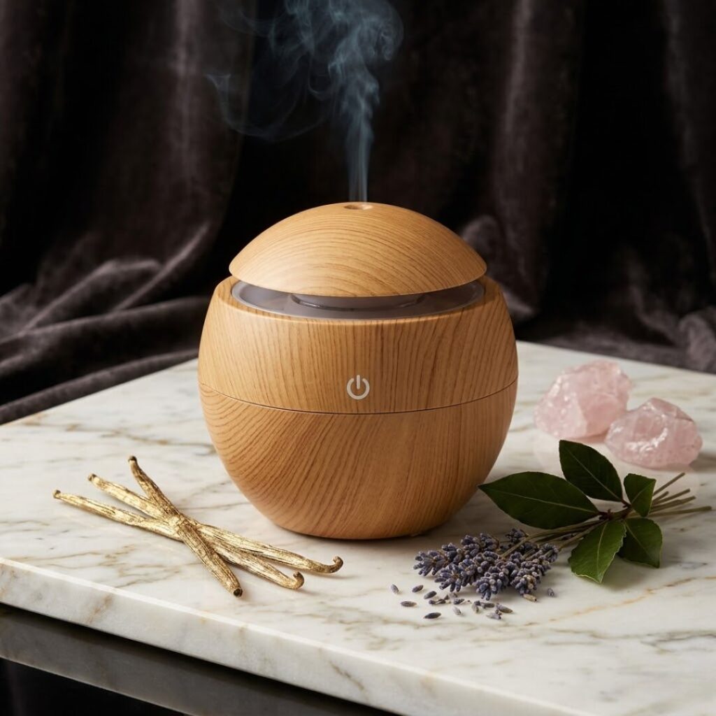 wood grain aroma diffuser ultrasonic essential oil diffuser for home spa humidifier diffuser relaxing aromatherapy device