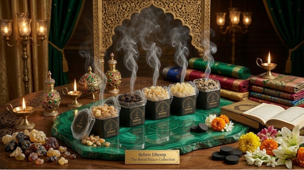 Sehen dhoop pack of 5 premium incense varieties loban frankincense guggal sambrani collection