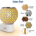 electric bakhoor burner for dhoop kapoor loban essential oil sehen incense burner multipurpose use