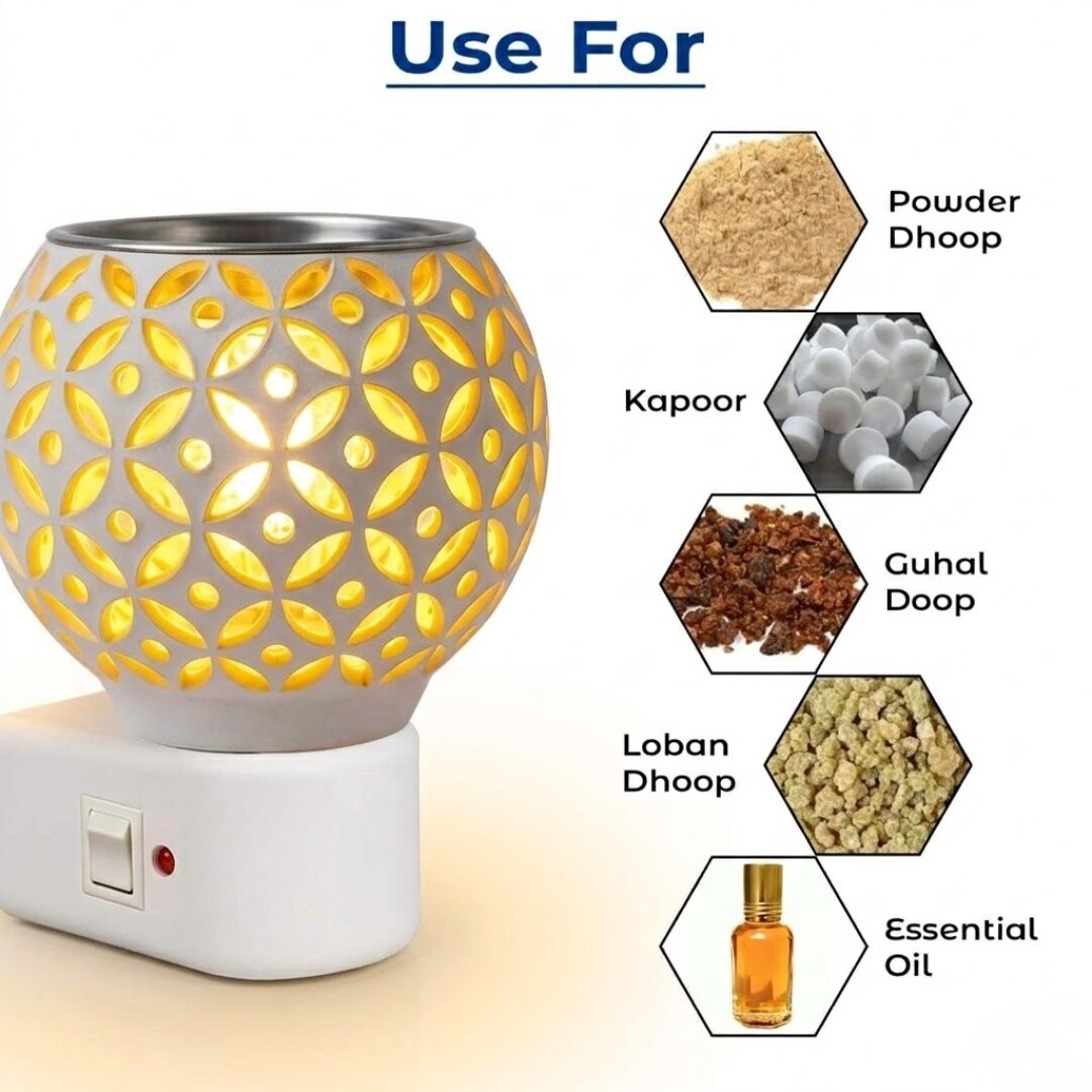 electric bakhoor burner for dhoop kapoor loban essential oil sehen incense burner multipurpose use