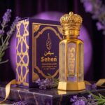 Luxury lavender attar perfume oil with premium presentation, calming long lasting alcohol free fragrance India