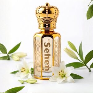 Luxury lily attar perfume oil with fresh white floral notes, alcohol free long lasting fragrance in India