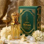 Luxury mughra attar perfume oil with jasmine floral setup premium alcohol free fragrance