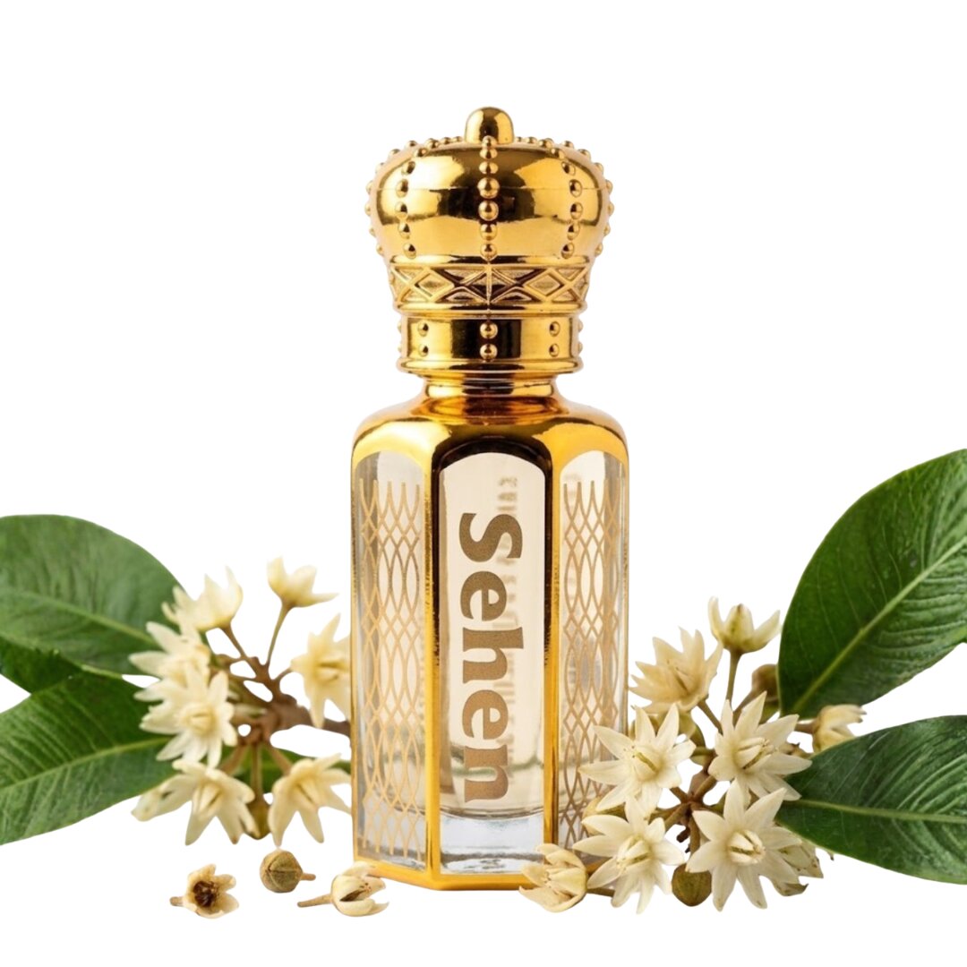 Musk flower attar perfume oil with white floral notes alcohol free long lasting fragrance