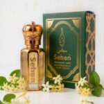 Raat Ki Raani attar perfume oil with premium green and gold packaging box