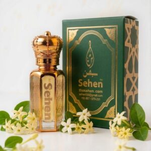 Raat Ki Raani attar perfume oil with premium green and gold packaging box