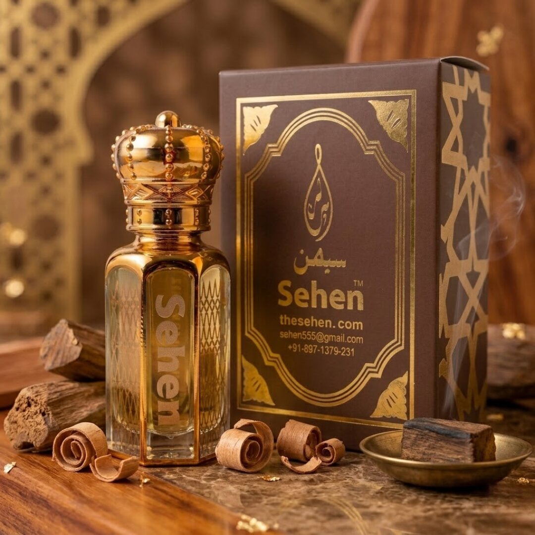 Sehen Sandal Attar long lasting sandalwood fragrance oil alcohol free premium chandan attar creamy woody perfume oil for men and women India