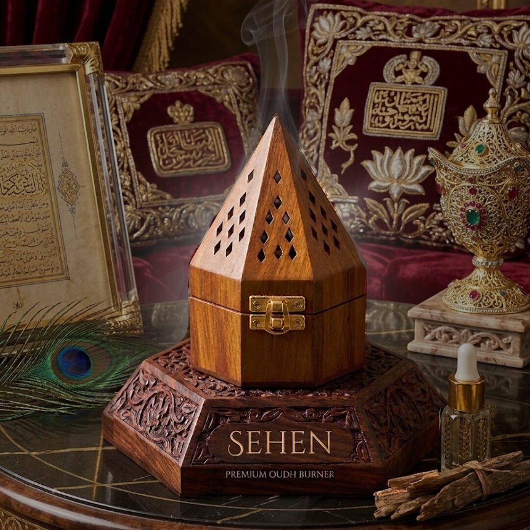 Sehen wooden oudh burner premium mabkhara incense burner luxury wooden bakhoor burner India