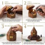 how to use wooden oudh burner step by step bakhoor burner charcoal incense guide sehen
