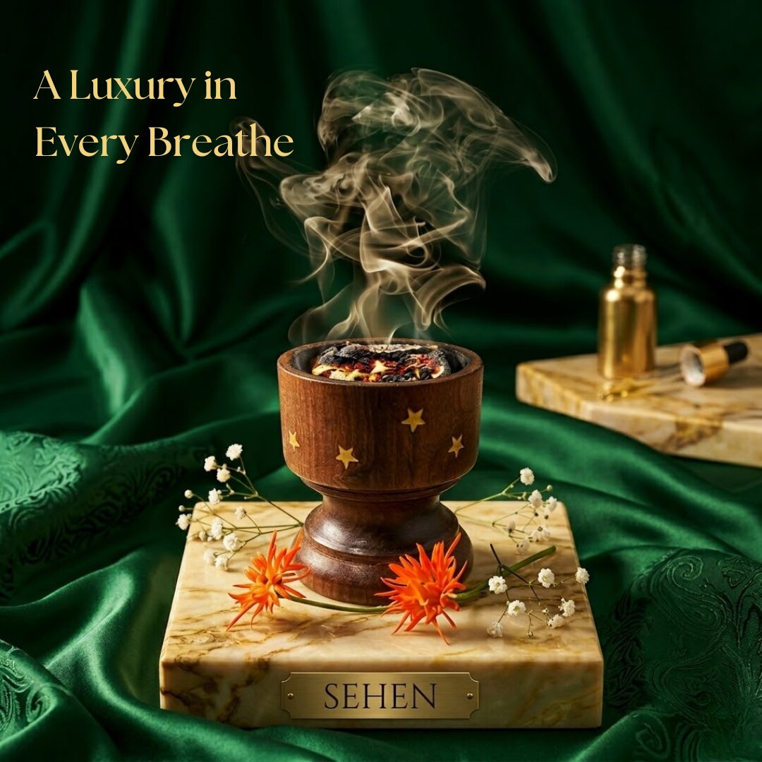 luxury wooden bakhoor burner sehen incense burner premium aroma diffuser India