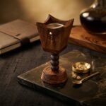 wooden incense burner with bakhoor home aroma setup calming fragrance sehen burner