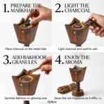 how to use wooden dhoop burner step by step bakhoor incense charcoal guide sehen burner