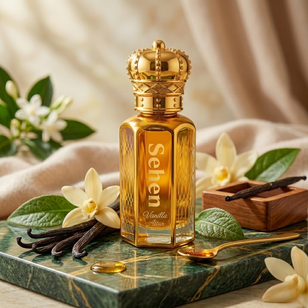 Sehen Vanilla Attar creamy sweet fragrance oil warm vanilla perfume alcohol free long lasting India