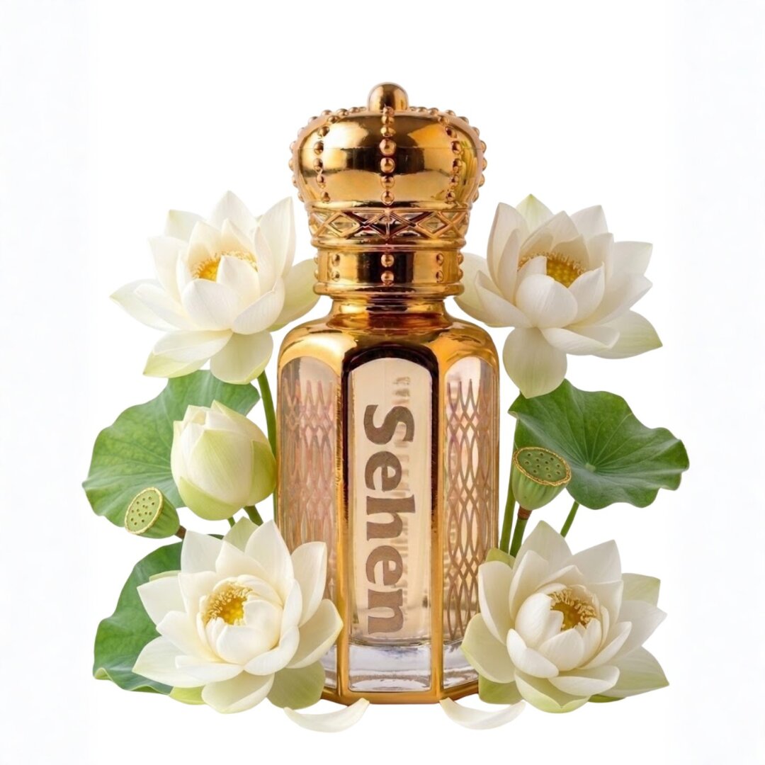 White Lotus Attar perfume oil with lotus flower fragrance alcohol free long lasting calming floral scent for men and women premium attar India